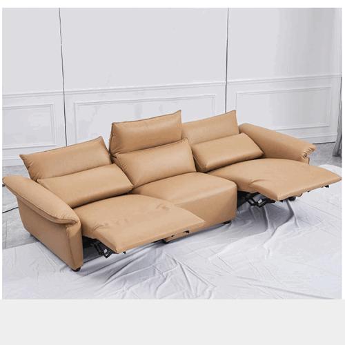 New Hidden Control Panel Function Sofa Italian Double Armrest Headrest Adjustable Combination Sofa Furniture