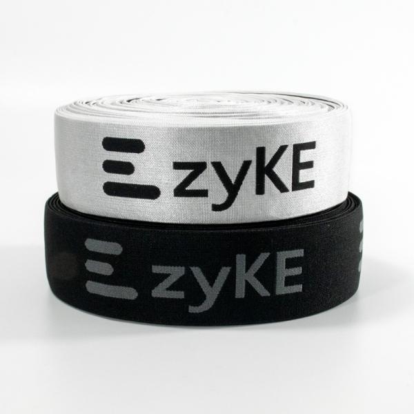 Custom logo design brand underwear nylon jacquard woven knitted wide elastic band for clothes