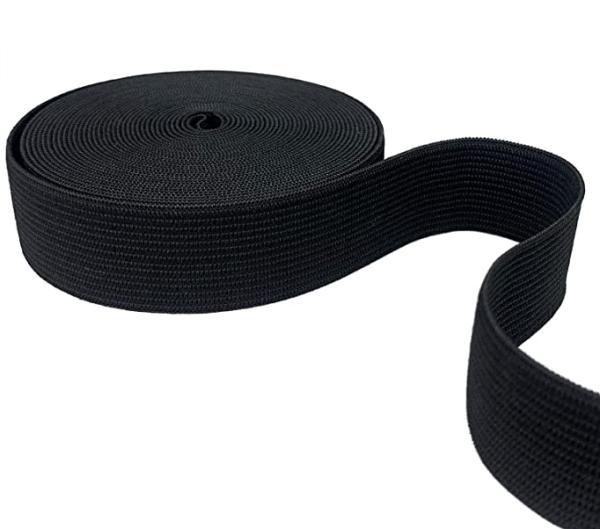 White and black flat elastic band custom width knitted nylon elastic band for underwear trousers clothes