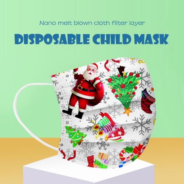 Customized Disposable Christmas Face Mask Printed Christmas Face Mask 3 ply Christmas Face Mask