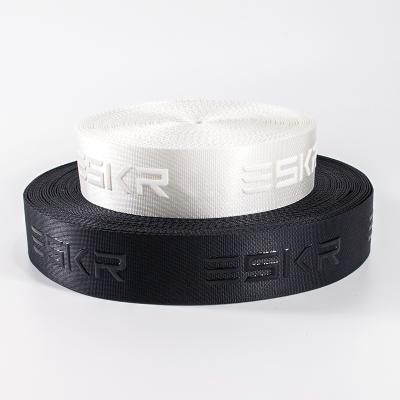 Custom anti-slip silicone polyester webbing strap for Safety Belt Backpack clothing