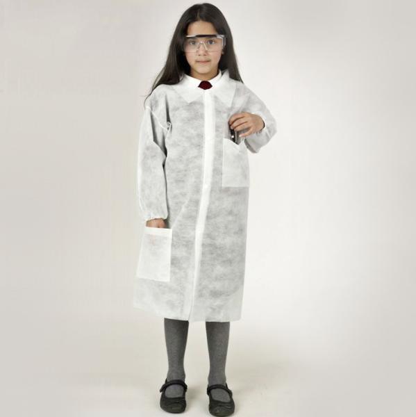 OEM white kids adult cheap disposable lab coat SMS anti static mmedical dental disposable lab coats
