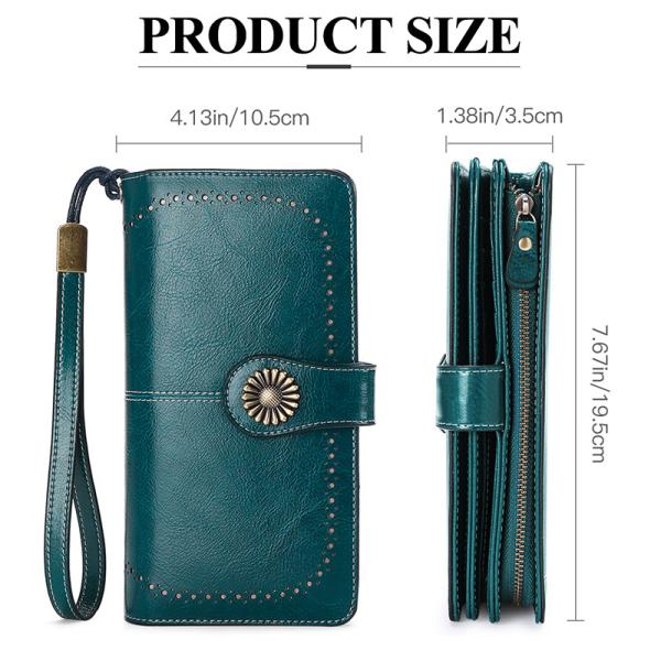 Rfid Anti-magnetic Wallet Women's Korean Version Women's Wallet Leather Wallet Wallet Large Capacity Clutch Bag