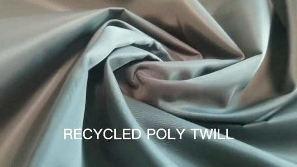 RECYCLED POLY TWILL 272 oxford woven 100% recycled polyester twill fabric