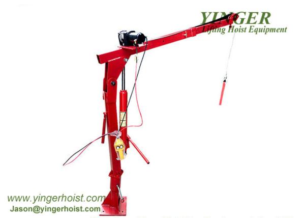 Outdoor Lifting Pickup Truck Crane 100kg - 500kg Hoisting Weight ROSH Certificated truck bed lift crane 360 degree rotat