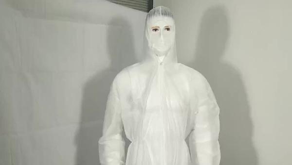 Elastic Hood Disposable Protective Coverall Mens Overalls With Zip Front Single Layer