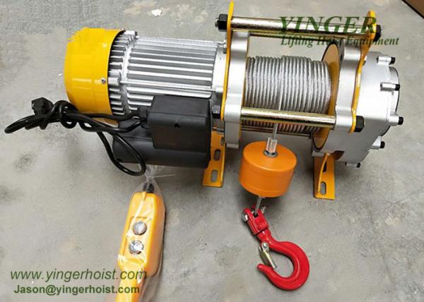 High Performance 1 Ton 100m Rope Electric Mini Winch With Motorized Trolley electric wire rope hoist 500kg electric wire