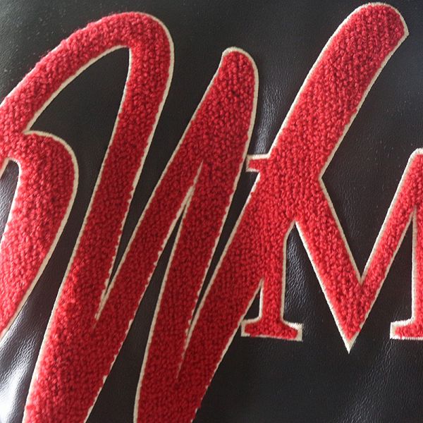 Custom Men's Short Leather Jacket Elastic Waistband Bomber Jacket Embroidered Pattern Towel Embroidered Motor Jacket Casual