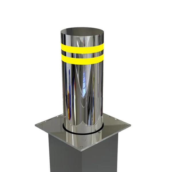 Roadway Security Semi Automatic Rising Bollard Vehicle Access Control Retractable