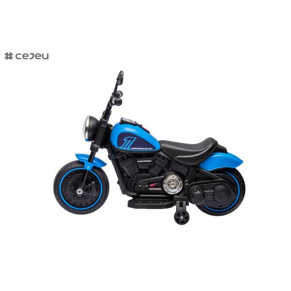Electric Kids Motorcycle Toy, Music & Lights, Hand Acceleration & Foot Brake, 6V4.5AH
