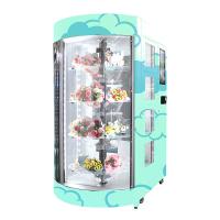 Máquina de venda automática automática da flor da alameda do hospital com prateleira transparente sistema refrigerado da humidificação