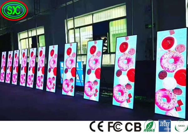 P3 Full Color Video Display Indoor LED Display Stand Poster LED Screen Mirror Portable Screen