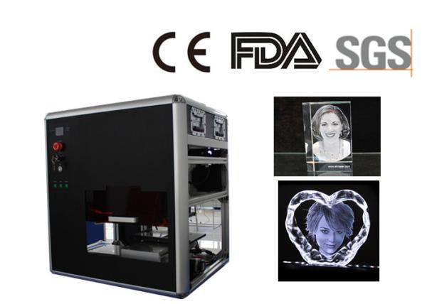 Portable Computerized Crystal 3D Laser Engraving Machine 3W Laser Power