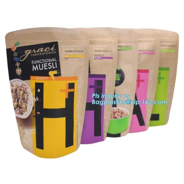 Stand Up Dog Food Feed Packaging Bag With Tear Off Slider Seal, Top Slider Zip lockk Plastic Dog Treats Plastic Packaging