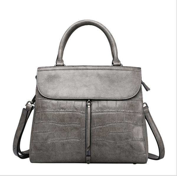Genuine Leather Handbag Lady Bags with Stone Pattern New Arrival Tote Bag