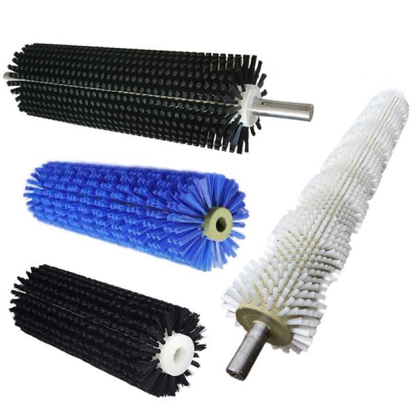 Rolo de escova de nylon de cilindro industrial personalizado para limpeza