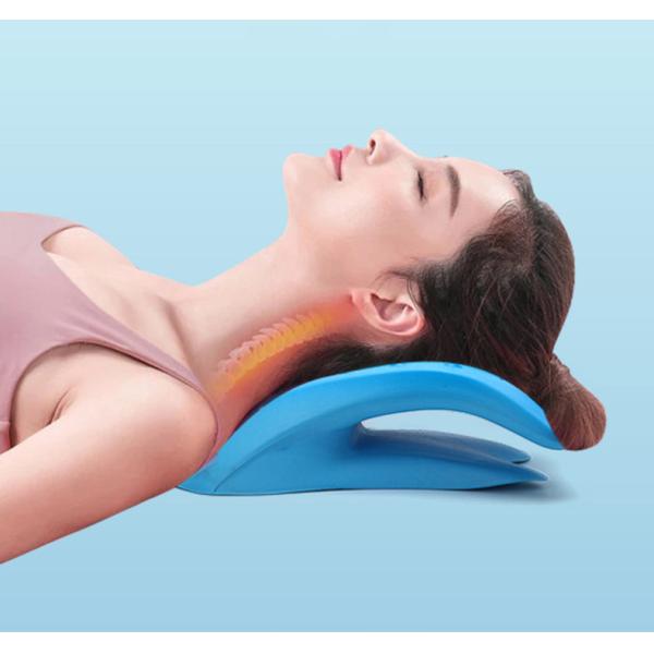Cotton Blue Snoring Hotel Knitted Ergonomic Pillow for Back Support and Cervical Health