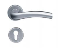 Poussée en verre de bille d'acier de poignée de porte de levier de plat de traction de catalogue inoxydable de fonction