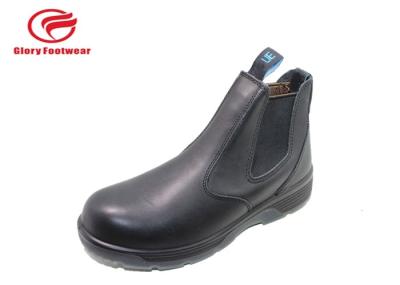 Trendy  Full Grain Black Leather Steel Toe Shoes  Without Laces Mesh / Canberra Mesh