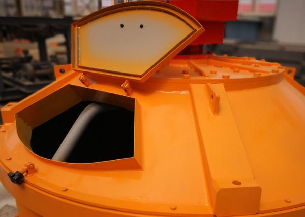 Light Soil Cement Slurry Pan Mixer Machine , 50L Orange Red Concrete Pan Mixer