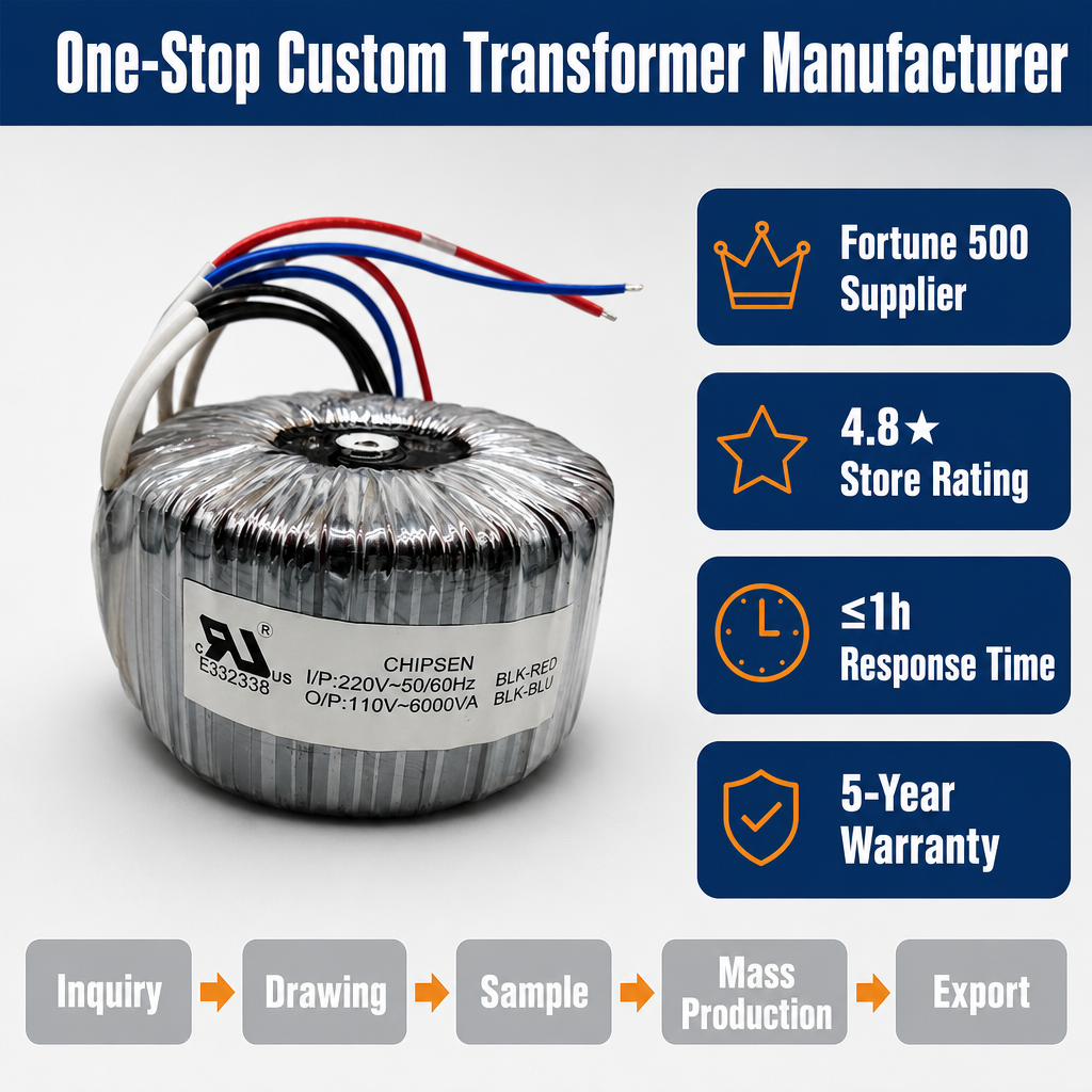 Efficient Low Noise T180 Toroidal Transformer for High Power Supply Stability