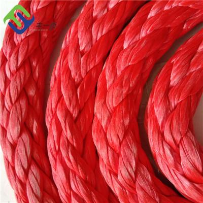 12 糸 UHMWPE 編みついたコード 各端に 1.8m の保護されたアンローリングアイ