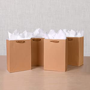 Foldable Gift Recycled Grocery Romotional Printed Gift Paper Bag Luxury Matte White Paper Bags with Handles Perfect for