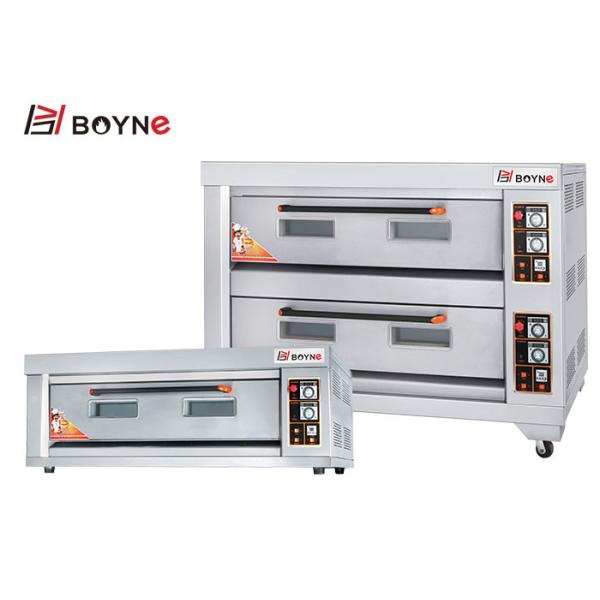 Stainless Steel Gas Three Layer Nine Trays Deck Oven Mechanical Panel