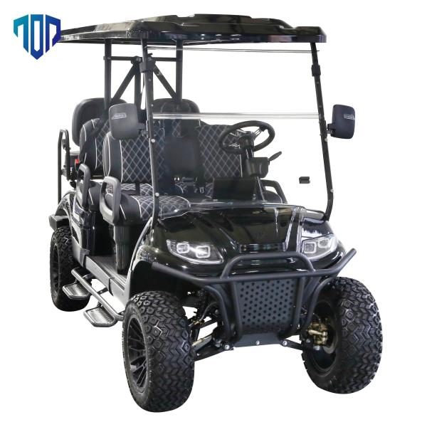 milhagem de condução do carrinho de golfe 70-90km de Seater do painel 6 da fibra do carbono de 48V 5KW