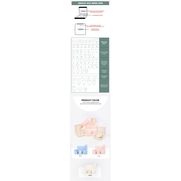 Customizable Premium Pink Leather Jewelry Box For Rings Storage