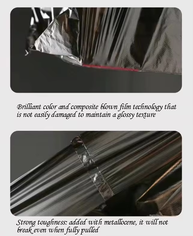 Customized heavy-duty oversized industrial garbage bags, biodegradable black 55-gallon plastic kitchen garbage bags wholesale