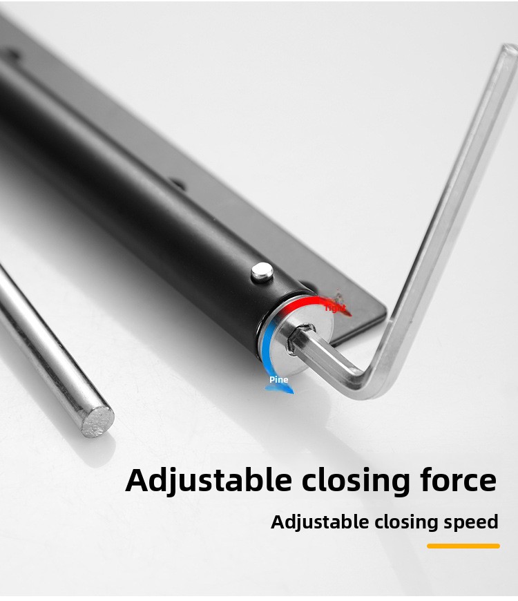 Modern Design Lightweight Stainless Steel Automatic Door Closer Adjustable Speed 180 Opening Invisible Door Spring Bathroom