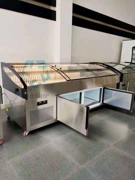 Curved Glass Butcher Fridge Display