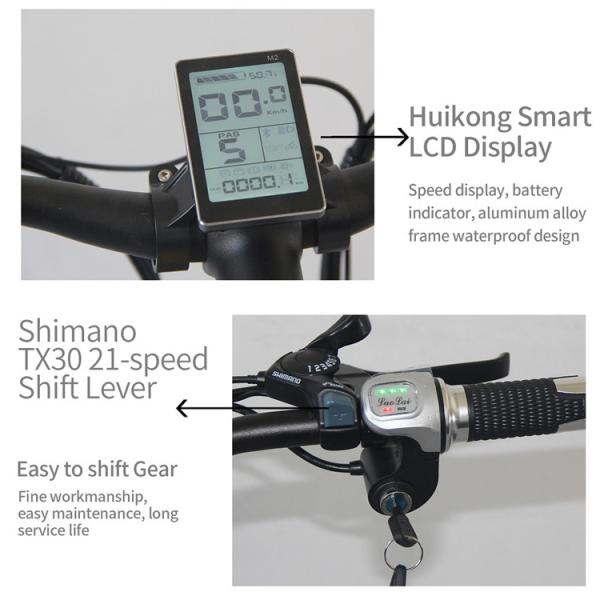 Brushless Geared Folding Fat Tire Electric Bike 750 Watt , OEM Folding Fat Ebike