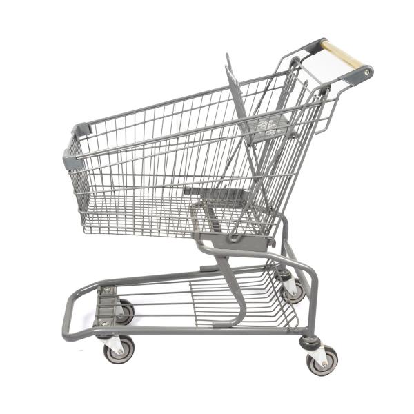 trole americano da compra do retalho do estilo do carrinho de compras de aço de aço de 60L Q195