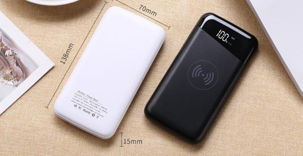 Dual USB 6000/8000/10000mAH Polymer Lithium Battery Wireless Fast Charging Power Bank