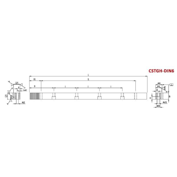 Taiwan YYC спиральные зубчатые грунтовые стойки M2 CHTGH DIN6 для запасных частей станков с ЧПУ