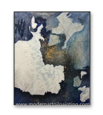 OEM Acrylic Modern Abstract Art Canvas Paintings 5cm For Bedroom