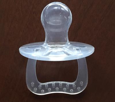 Transparency Silicone Baby Pacifier Food Grade With Big Plush Size Nipple Teat