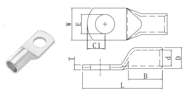 Copper Terminal Lugs Energy Storage Terminals Customized Copper Tube Terminals TLC Guarantee For Safe And Connections