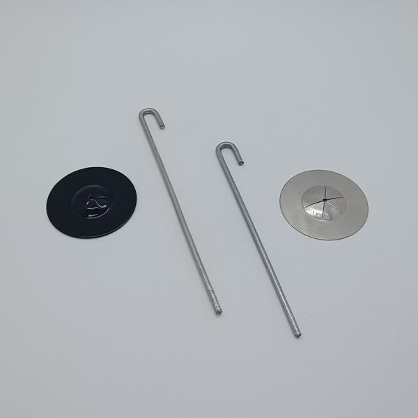 Stainless Steel Hooks Fastener J Hook For Solar Panel Mesh With Clips  10GA 14GA