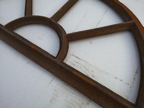 Old Cast Iron Antique Window Frames For Lighting French Style H36xW67CM