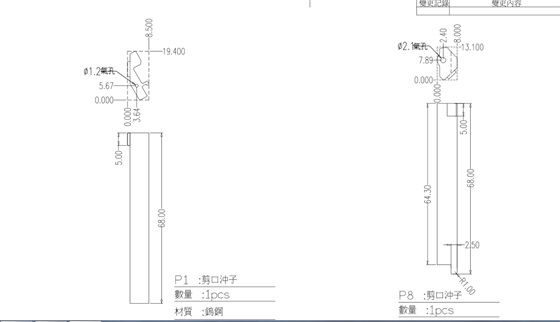 Herramienta de punzón de corte de carburo de cemento no estándar