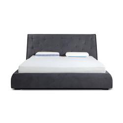 11068 Hot Selling Soft Bed Light Grey /Dark Grey Queen Bed Cotton Comfortable Bed