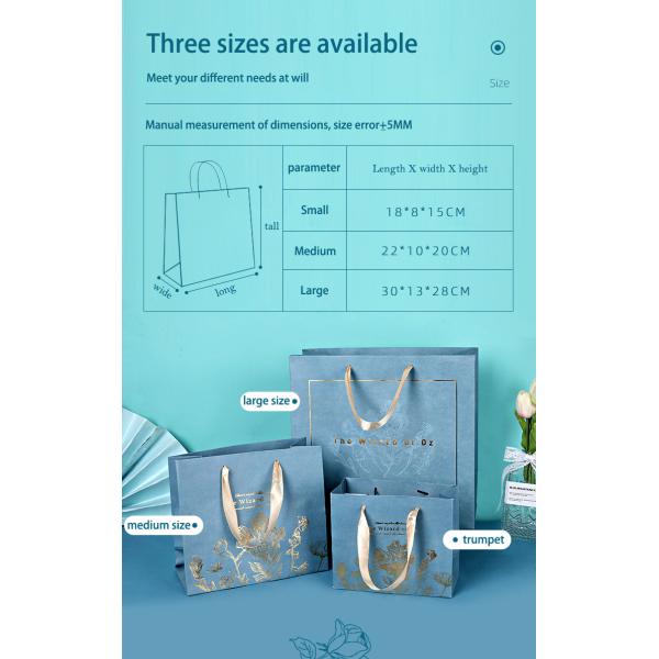 Ходя по магазинам одежда картона упаковывая бумажные мешки Kraft с ручкой ленты