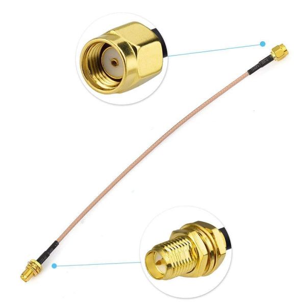 Coaxial WiFi Antenna Extension Cable RG316 RP-SMA Connectors 30cm 12 Inch for WiFi Router Security IP Camera Wireless Mini PCI