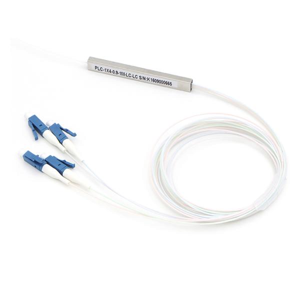 FTTH Fiber Optic PLC Splitter 1x4 Mini Steel Tube 0.9mm Optical Fiber Splitter PLC