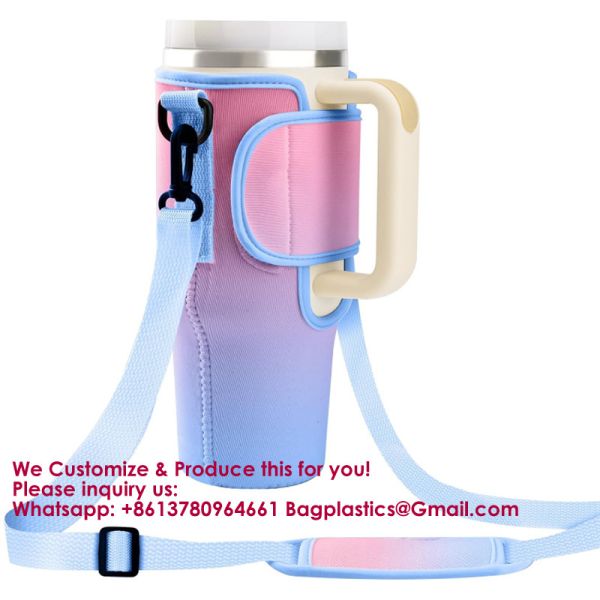 Customizable Foldable Durable Waffle-Embossed Neoprene Cup Sleeves | Reusable Insulated Lightweight Cola & Bottle Sleeves