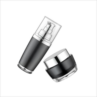 Eco Friendly PMMA Cosmetic Cream Jar Round Acrylic Cream Jar With Silver Lid