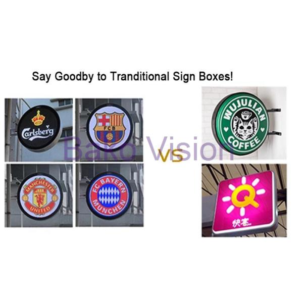 WIFI/USB Outdoor Roadside Led Display Round Logo Sign Eye - Catching LED Display